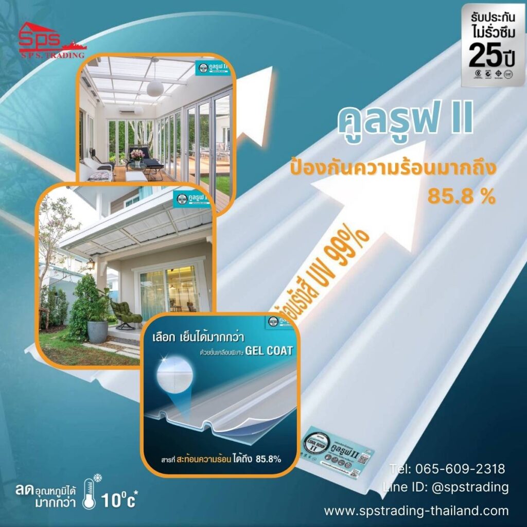 แผ่นหลังคาโปร่งแสง คูลรูฟ II